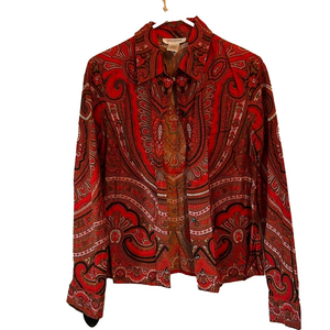 ISAAC MIZRAHI Women’s Medium Long Sleeve Button up Shirt